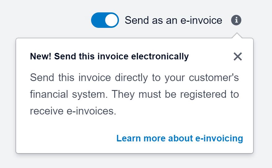how to send an e-Invoice in Xero